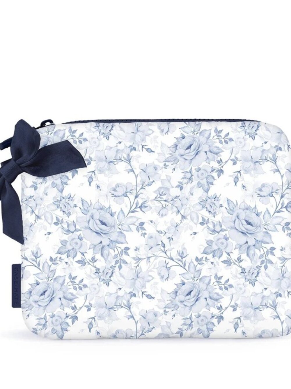 Case-Mate Something Navy Bow Crinkle Makeup Bag Waterproof Pouch NWT
